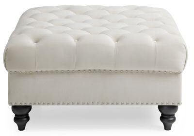 Glory Furniture Nola G0357-O Ottoman , IVORY