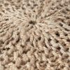 Apulia Jute Handmade Large Cable Knit Round Pouf, Natural