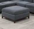 Modular Living Room Furniture Ottoman Ash Chenille Fabric 1pc Cushion Ottoman Couch Exposed Wooden base