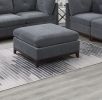 Modular Living Room Furniture Ottoman Ash Chenille Fabric 1pc Cushion Ottoman Couch Exposed Wooden base