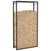 Firewood Rack Matt Black 31.5"x11"x60.6" Steel