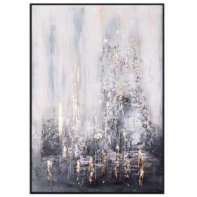 Large Original Hand Painted Abstract Textured Modern Golden Oil Painting On Canvas Wall Art For Living Room Home Decor No Frame (size: 100x150cm)